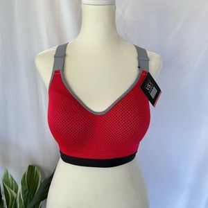 NWT Victoria Secret sports bra red and black size 34D